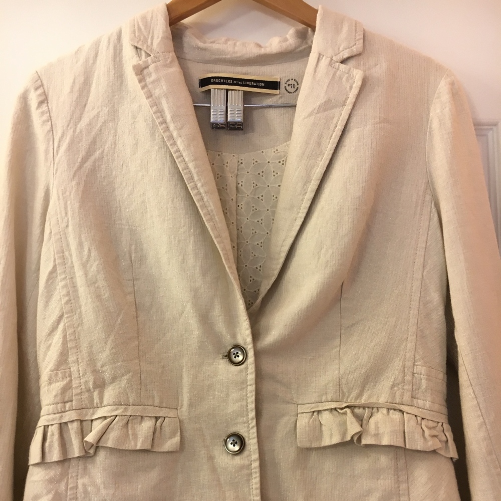 White And Silver Dress-Up Jacket